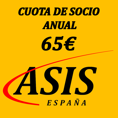 Cuota de socio anual de ASIS España 65€
